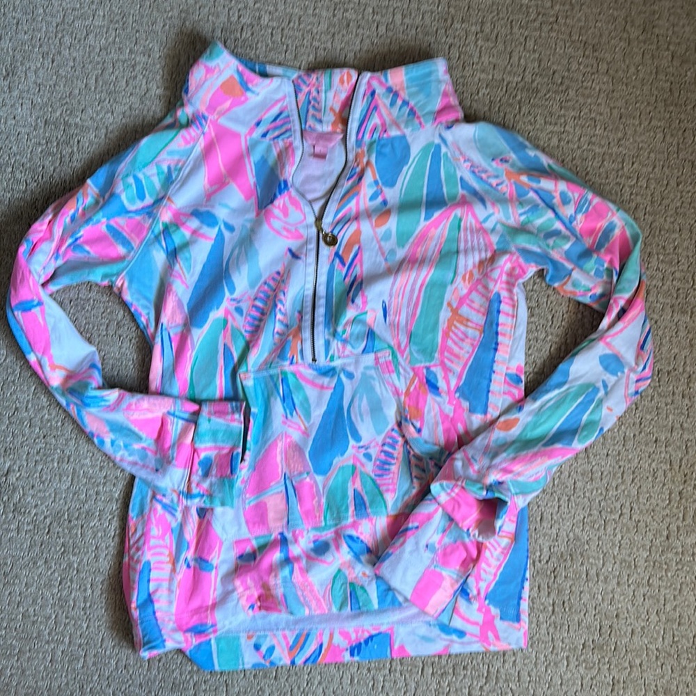 EUC Lilly Pulitzer half zip sweatshirt ‘Out to Sea’